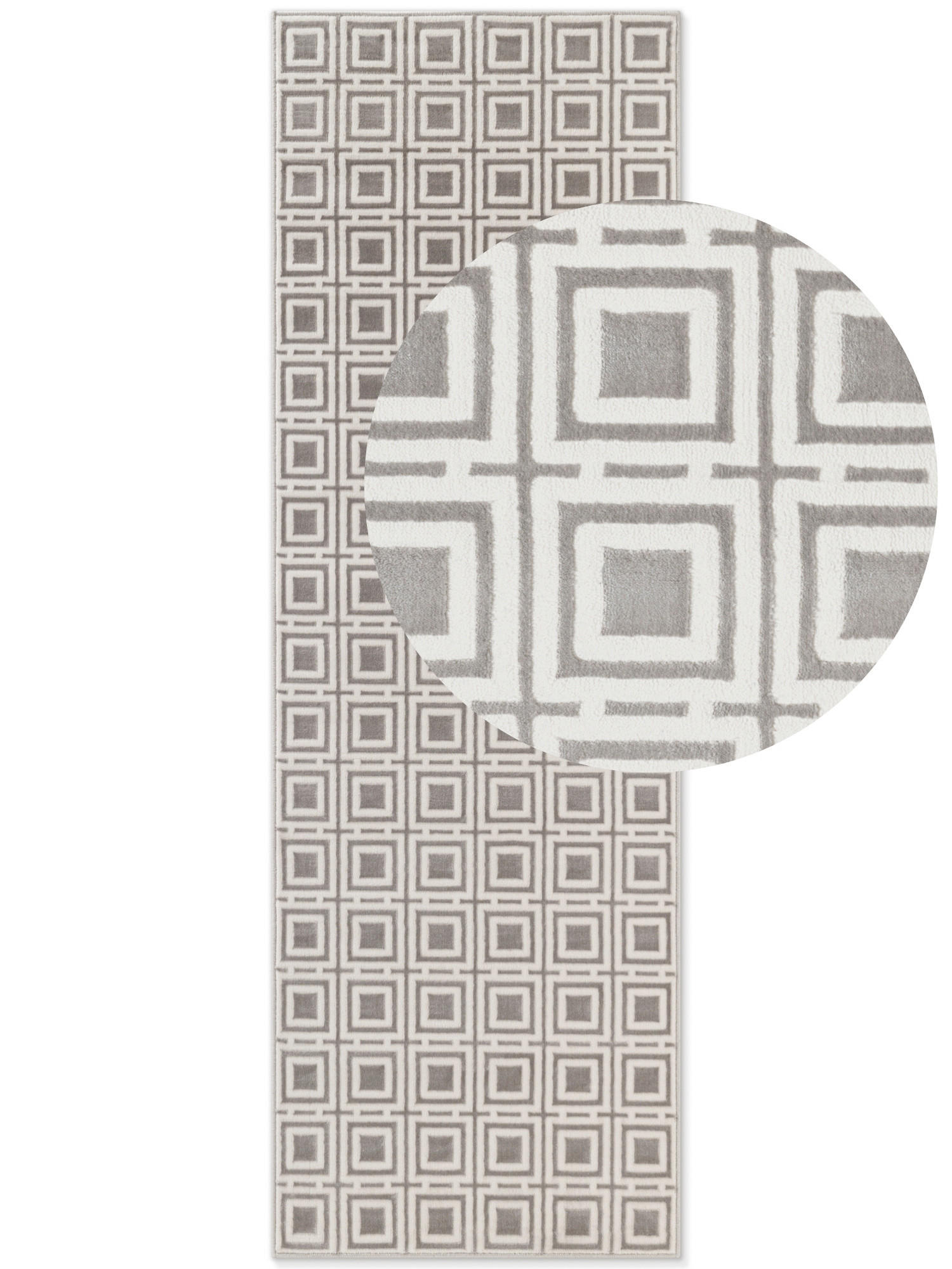 LÄUFER 80/240 cm Perles  - Creme/Grau, Design, Kunststoff (80/240cm) - Elle Decoration