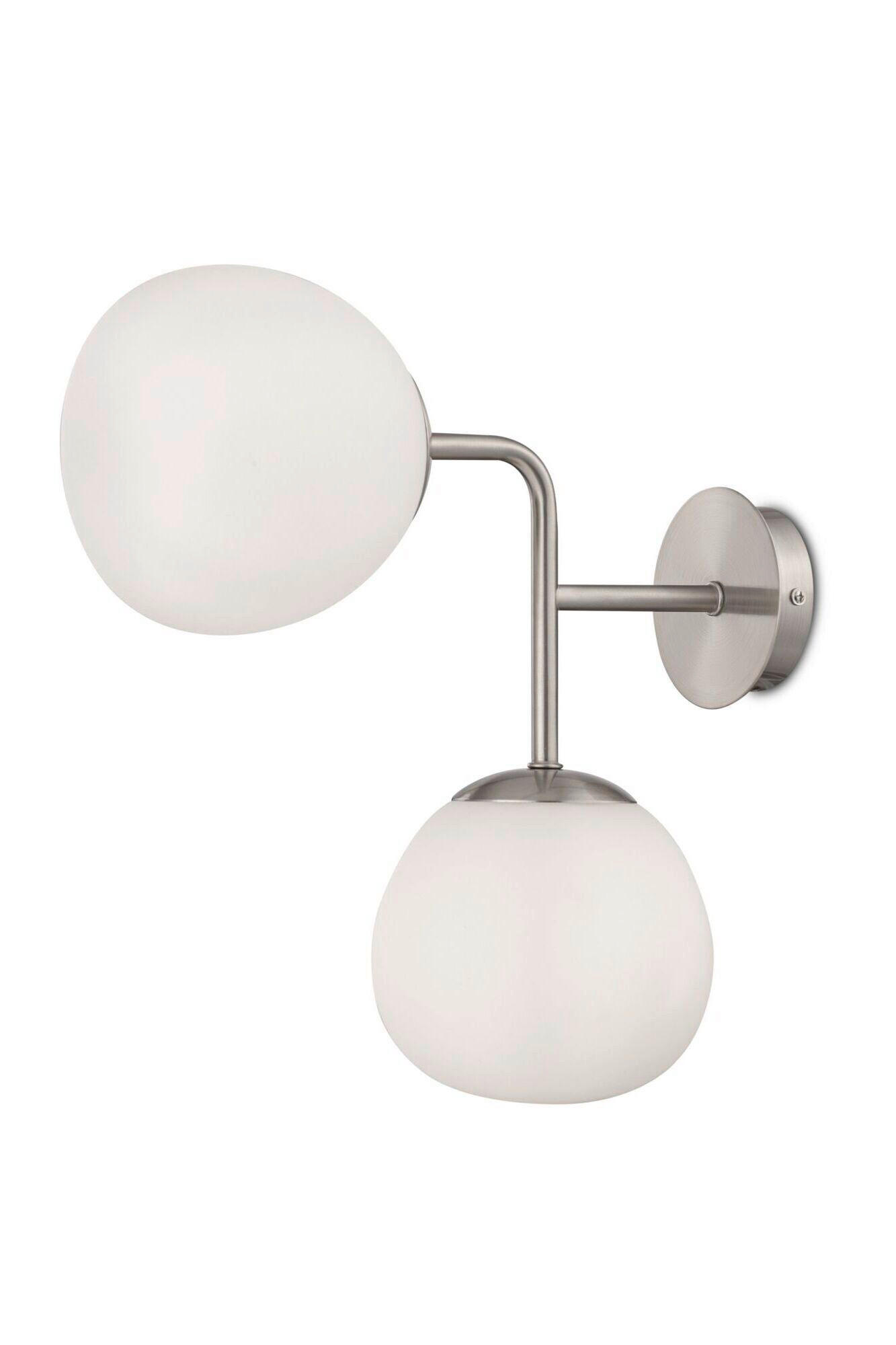 VÄGGLAMPA Modern 15/33/36 cm - vit/nickelfärgad, Trend, metall/glas (15/33/36cm) - MAYTONI