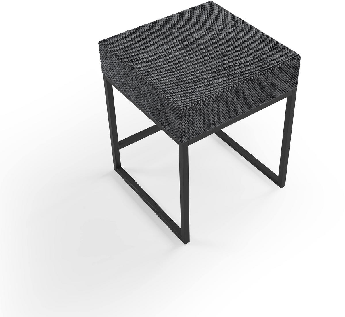 NACHTKÄSTCHEN 45/55/45 cm  in Dunkelgrau  - Dunkelgrau/Schwarz, Design, Textil/Metall (45/55/45cm) - Esposa