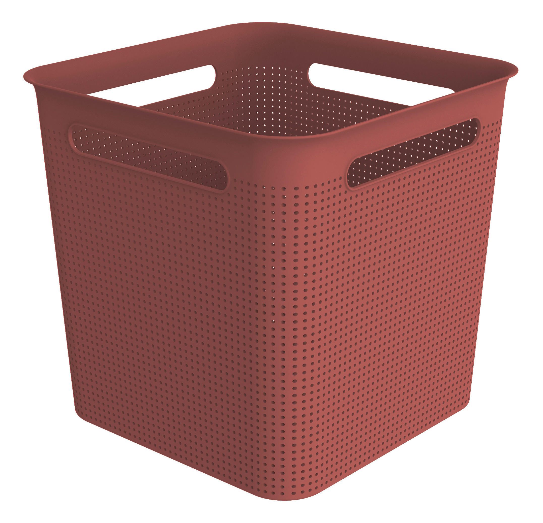 BOX, plast - rezavá, Basics, plast (29,1/29,1/28,1cm)
