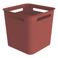 BOX, plast - rezavá, Basics, plast (29,1/29,1/28,1cm)