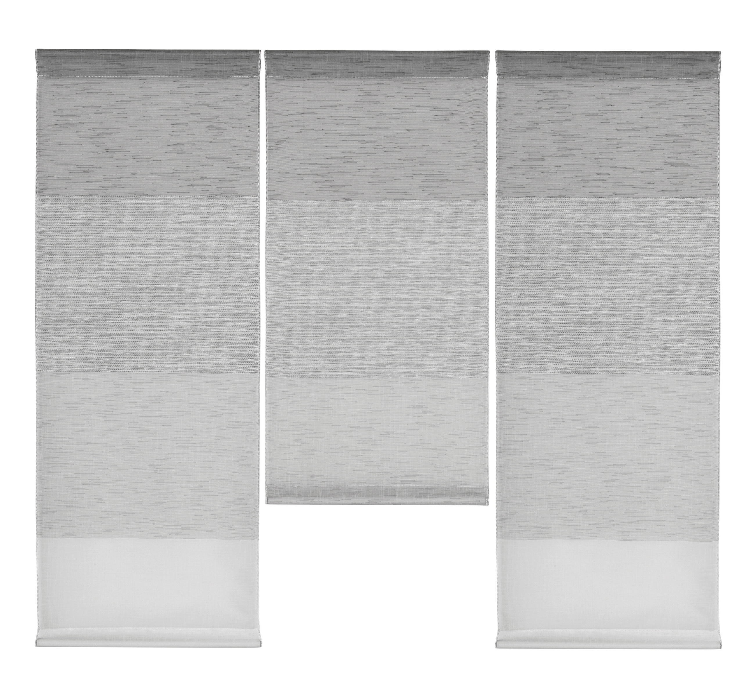 KURZGARDINENSET   90/80 cm   - Grau, Basics, Textil (90/80cm)