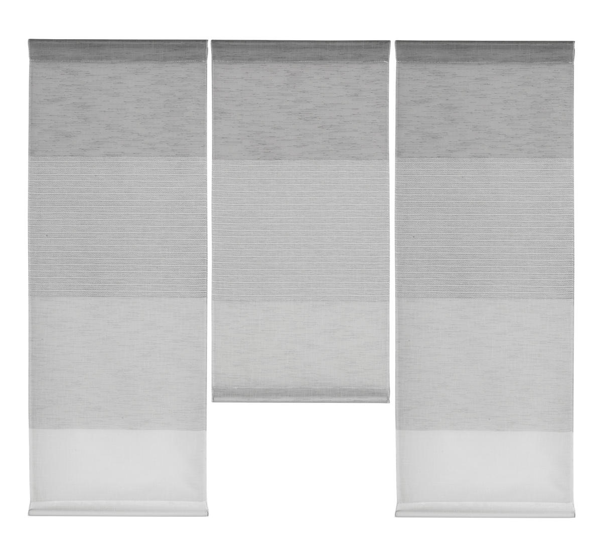 KURZGARDINENSET   90/80 cm   - Grau, Basics, Textil (90/80cm)