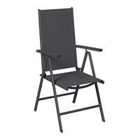 GARTENSESSEL Aluminium Anthrazit  - Anthrazit, MODERN, Textil/Metall (54/107/66cm) - Ambia Garden