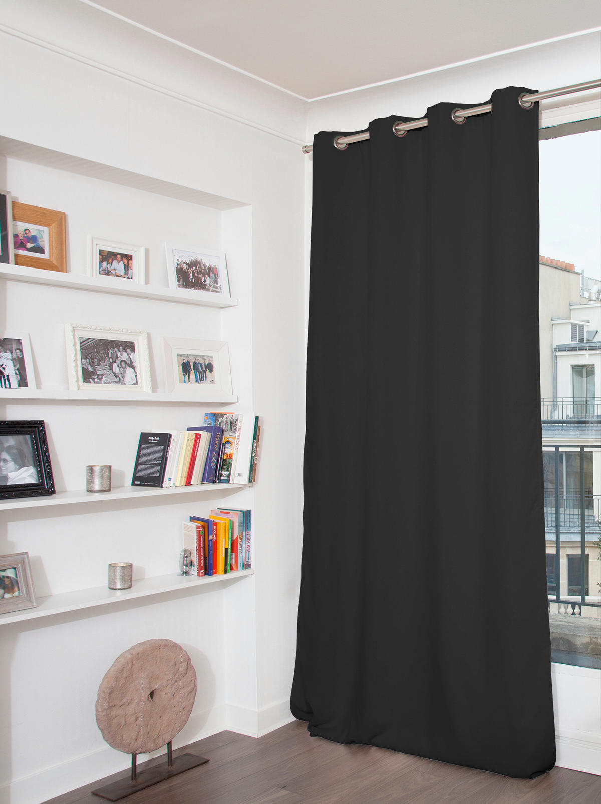 VERDUNKELUNGSVORHANG black-out (lichtundurchlässig)  - Schwarz, Basics, Textil (135/260cm)
