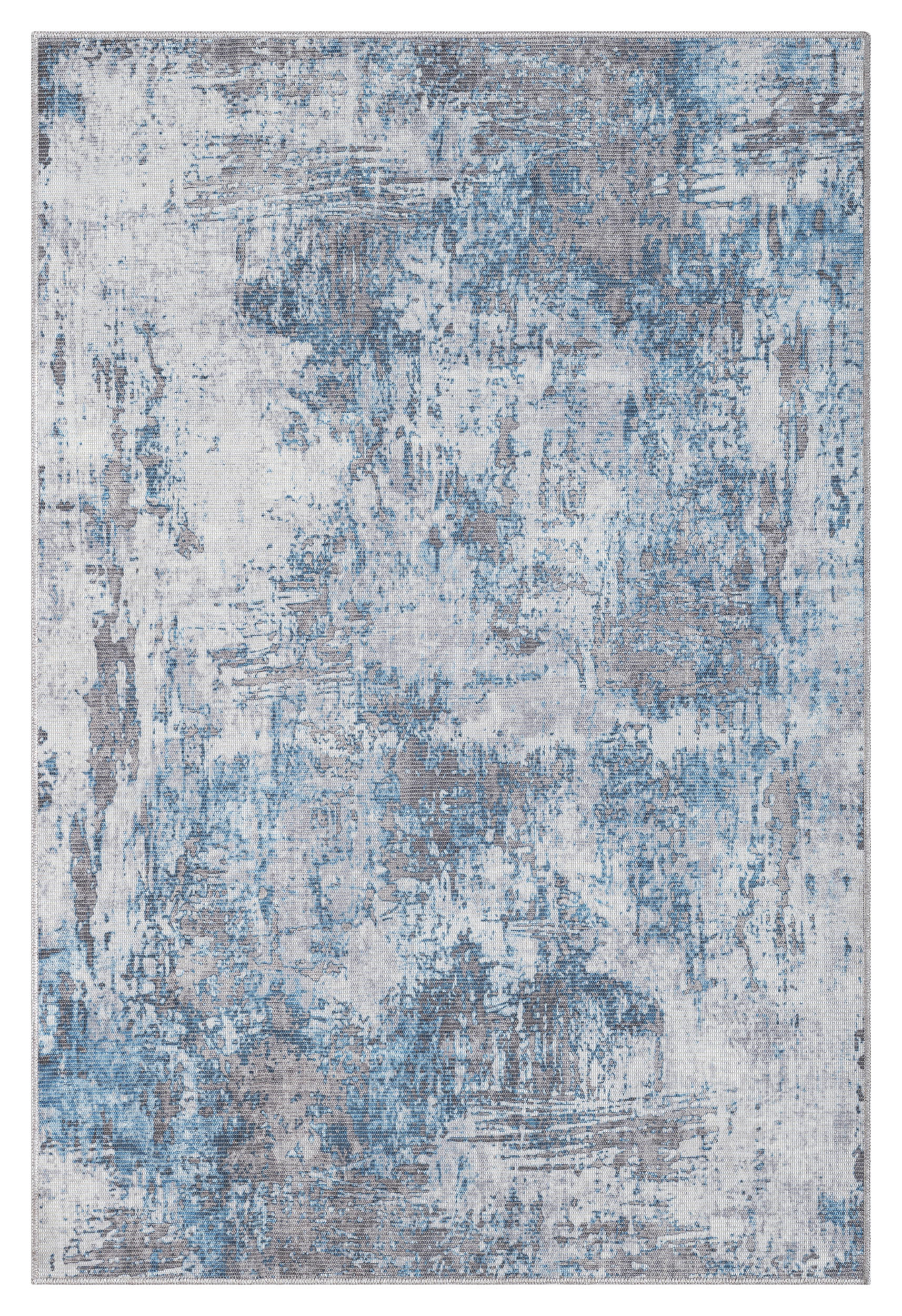 FLACHWEBETEPPICH  120/180 cm  Blau, Grau   - Blau/Grau, Basics, Textil (120/180cm)