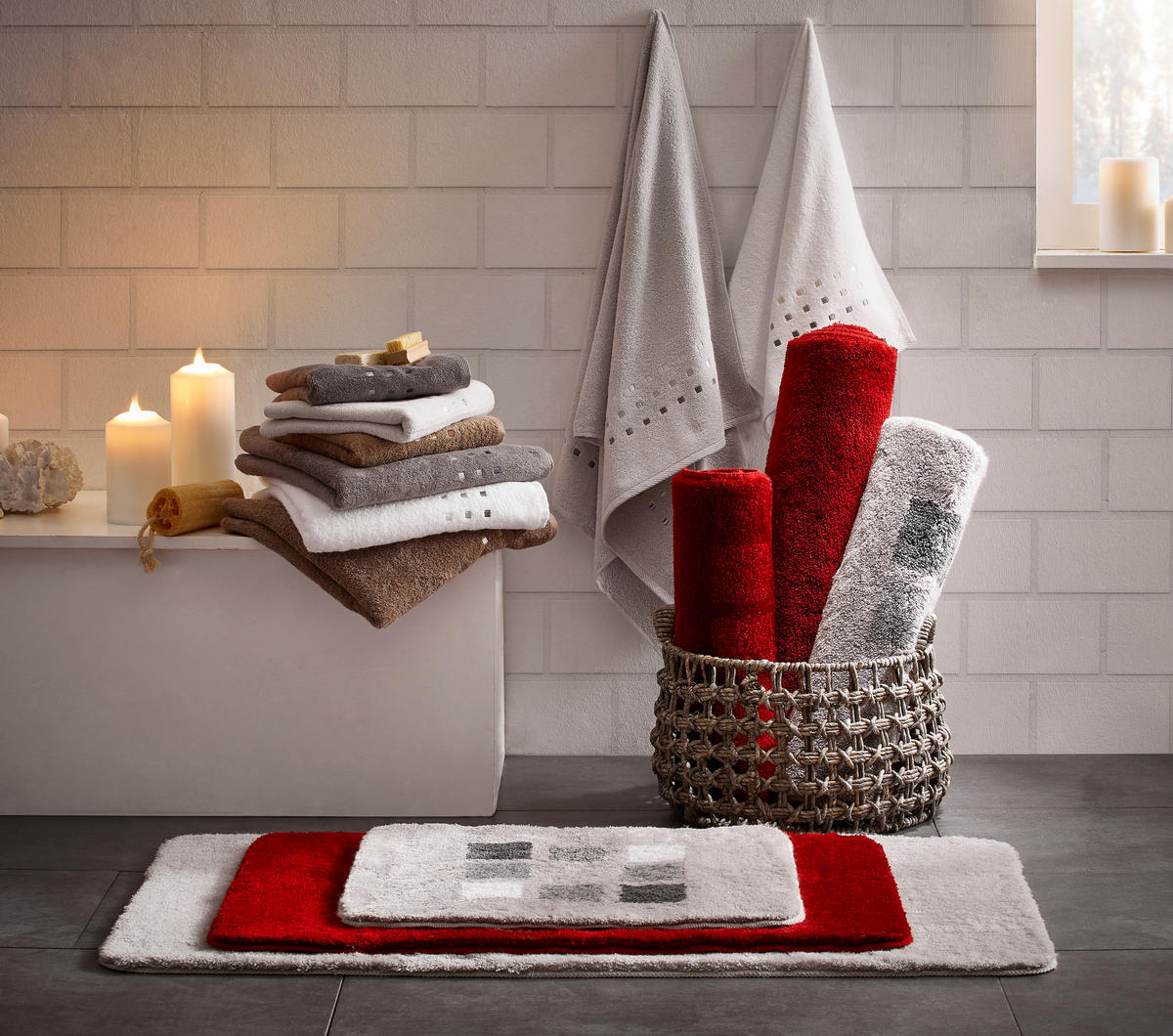 DUSCHTUCH Quattro 70/140 cm  - Anthrazit, Basics, Textil (70/140cm) - Esposa