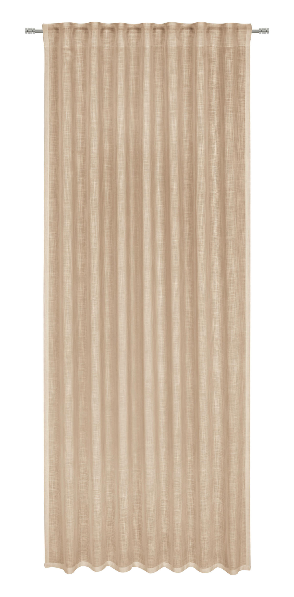 HOTOVÝ ZÁVĚS, poloprůhledné, 140/245 cm - terracotta, Natur, textil (140/245cm) - Esposa