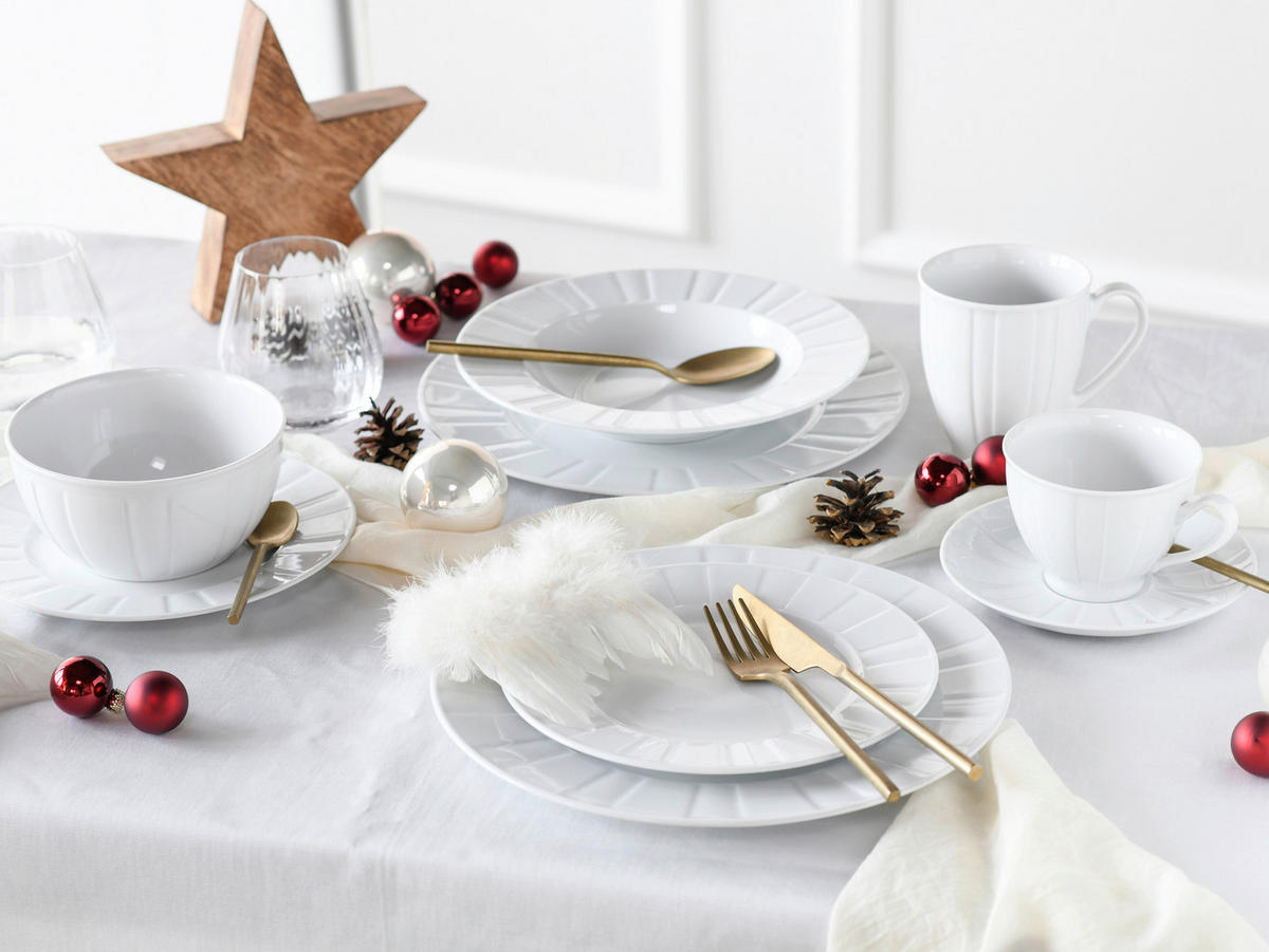 KOMBISERVICE Barcelona 30-teilig  - Weiß, Basics, Keramik - Creatable