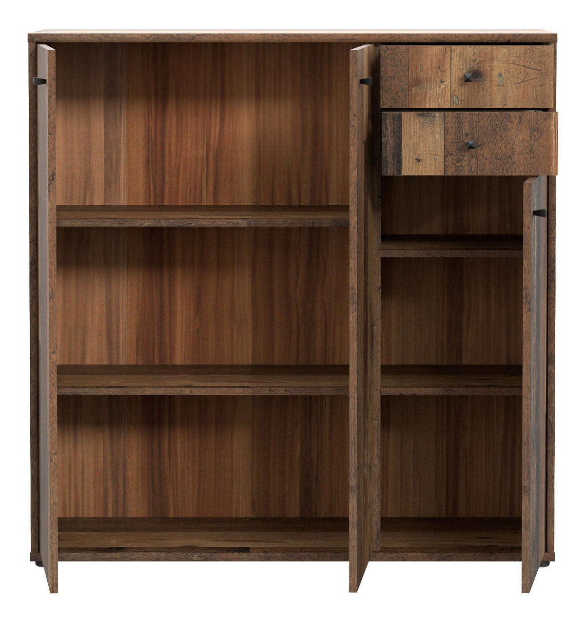 KOMMODE  in 108,8/111,1/34,8 cm  - Dunkelbraun/Graubraun, Design, Holzwerkstoff (108,8/111,1/34,8cm)