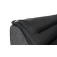 ECKBANK 237/178 cm Struktur Echtleder Schwarz   - Schwarz, Design, Leder/Textil (237/178cm) - Novel