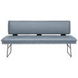 SITZBANK in Metall, Textil Blau, Schwarz  - Blau/Schwarz, Design, Textil/Metall (195/91/65cm) - Dieter Knoll