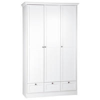 DREHTÜRENSCHRANK in Weiß  - Eichefarben/Silberfarben, LIFESTYLE, Holzwerkstoff/Metall (120/200/51cm) - P & B
