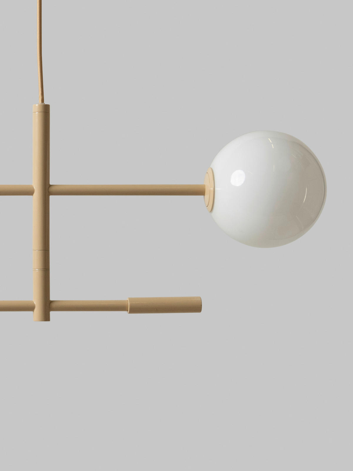 HÄNGELEUCHTE It's about RoMi 97/13/218 cm   - Beige/Weiß, Design, Glas/Metall (97/13/218cm) - It's about Romi