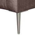 ECKSOFA Braun Chenille Rückenkissen, Rücken echt  - Silberfarben/Braun, KONVENTIONELL, Textil/Metall (143/284cm) - Carryhome