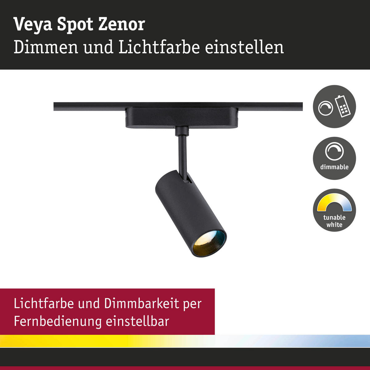 SCHIENENSYSTEM-STRAHLER Veya Zenor 17,3/13,1/2,4 cm  - Design (17,3/13,1/2,4cm) - Paulmann