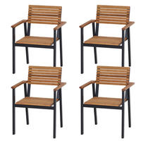 GARTENSESSEL-SET Robinie Aluminium Naturfarben  - Naturfarben, Basics, Holz/Metall (60/83/58,5cm) - Siena Garden
