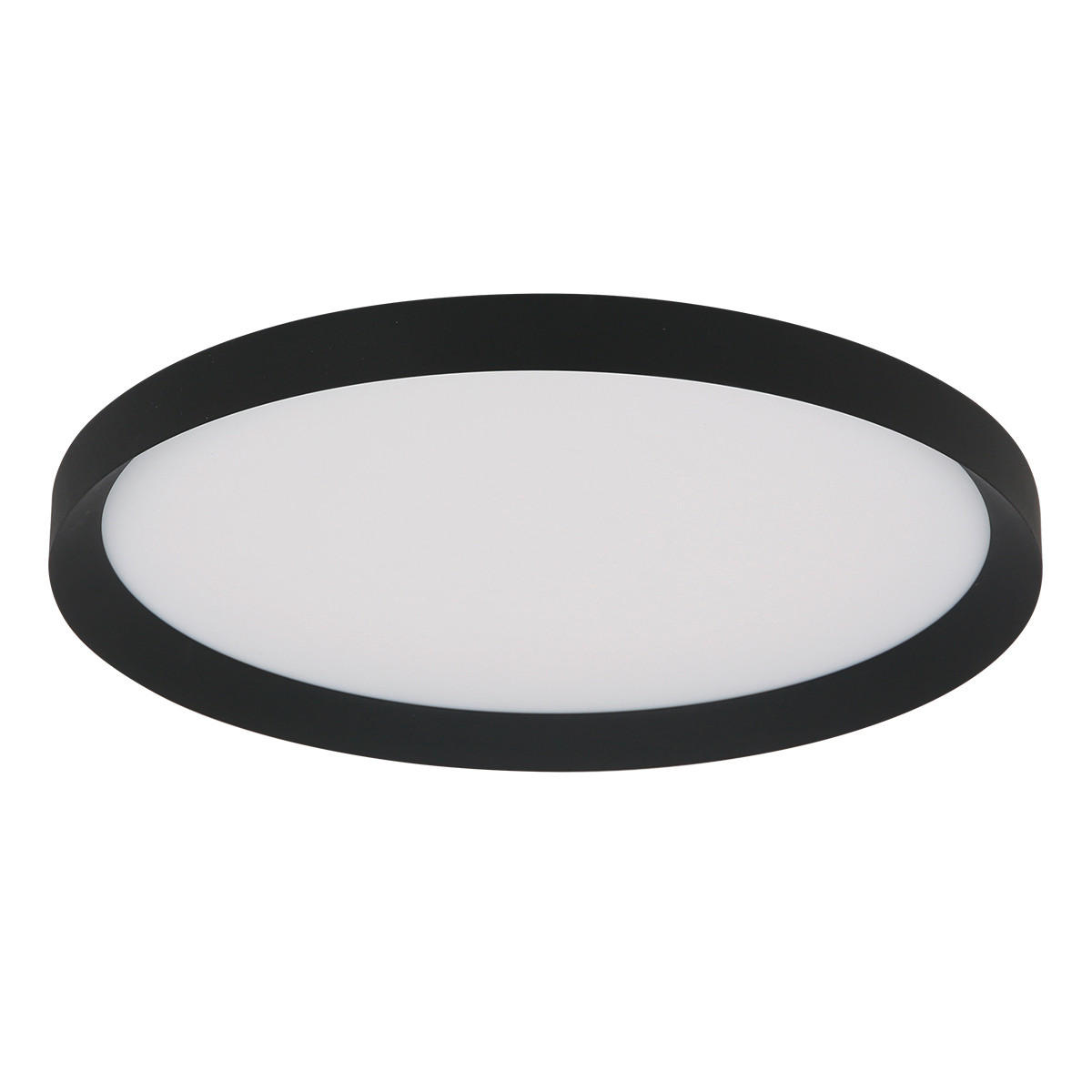 DECKENLEUCHTE Fladdy 50/7 cm   - Schwarz, Basics, Kunststoff/Metall (50/7cm)