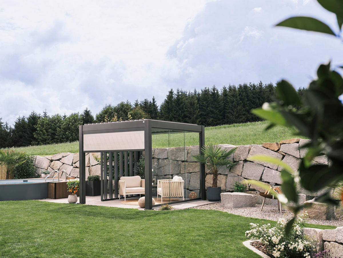 PAVILLON-ROLLO - Grau, Design, Kunststoff/Metall (235/10/364cm) - Biohort