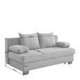 SCHLAFSOFA Flachgewebe Grau  - Grau, KONVENTIONELL, Holz/Textil (200/88/102cm) - Xora