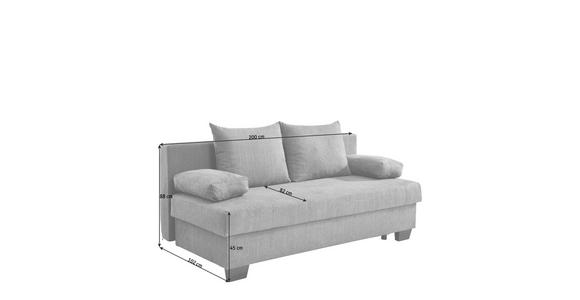 SCHLAFSOFA Flachgewebe Grau  - Grau, KONVENTIONELL, Holz/Textil (200/88/102cm) - Xora