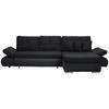 ECKSOFA in Webstoff Anthrazit  - Chromfarben/Anthrazit, Design, Kunststoff/Textil (302/187cm) - Carryhome