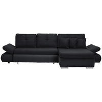 ECKSOFA in Webstoff Anthrazit  - Chromfarben/Anthrazit, Design, Kunststoff/Textil (302/187cm) - Carryhome