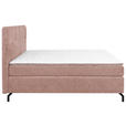 BOXSPRINGBETT 180/200 cm  in Rosa  - Schwarz/Rosa, Design, Textil/Metall (180/200cm) - Esposa