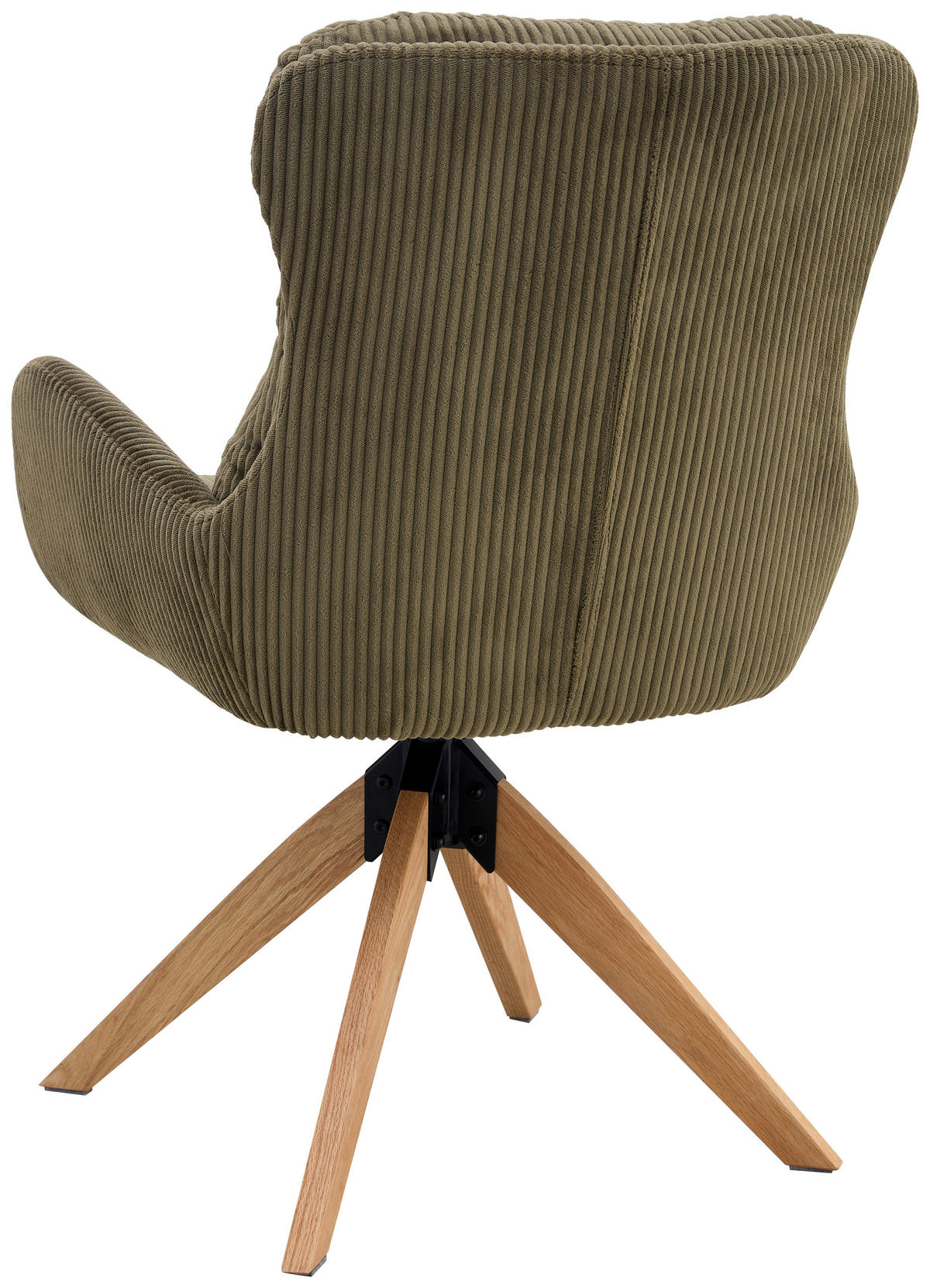 ARMLEHNSTUHL  in Eisen Cord  - Naturfarben/Grün, KONVENTIONELL, Holz/Textil (60/91/72cm) - Livetastic