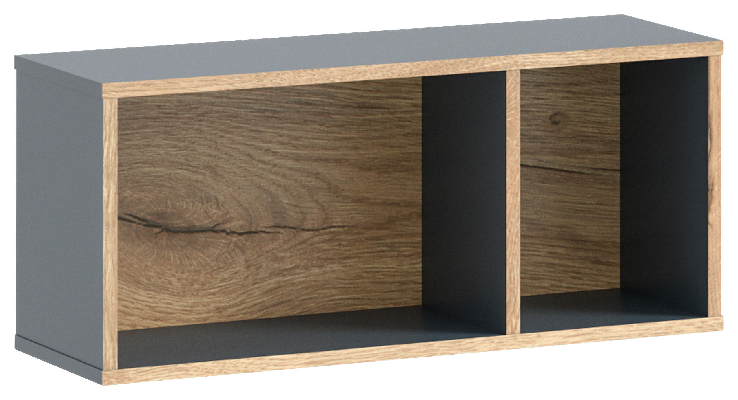 BADEZIMMERREGAL 45/20/17 cm  - Eichefarben/Blaugrau, Design, Holzwerkstoff (45/20/17cm) - Sadena