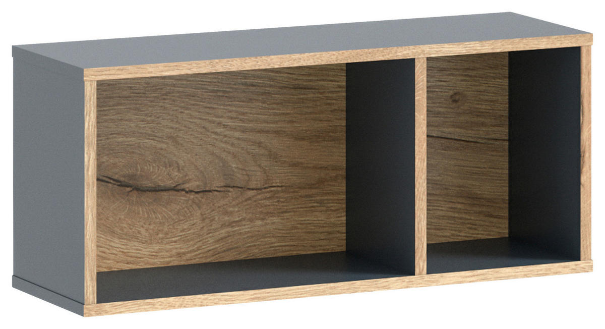 BADEZIMMERREGAL 45/20/17 cm  - Eichefarben/Blaugrau, Design, Holzwerkstoff (45/20/17cm) - Sadena