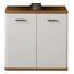 WASCHBECKENUNTERSCHRANK Eichefarben, Weiß - Chromfarben/Eichefarben, MODERN, Holzwerkstoff/Metall (60/53/33cm) - Xora WASCHBECKENUNTERSCHRANK Eichefarben, Weiß - Chromfarben/Eichefarben, MODERN, Holzwerkstoff/Metall (60/53/33cm) - Xora