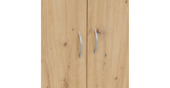 KLEIDERSCHRANK  in Eiche Artisan  - Silberfarben/Eiche Artisan, KONVENTIONELL, Holzwerkstoff/Kunststoff (91/197/54cm) - Carryhome