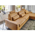 ECKSOFA  in Echtleder Currygelb  334/176 cm  - Currygelb/Schwarz, Design, Leder/Metall (334/176cm) - Dieter Knoll