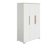 BABYKLEIDERSCHRANK Enie Weiß, Eichefarben  - Eichefarben/Weiß, Basics, Holz/Holzwerkstoff (123,50/200,40/55,60cm) - Paidi