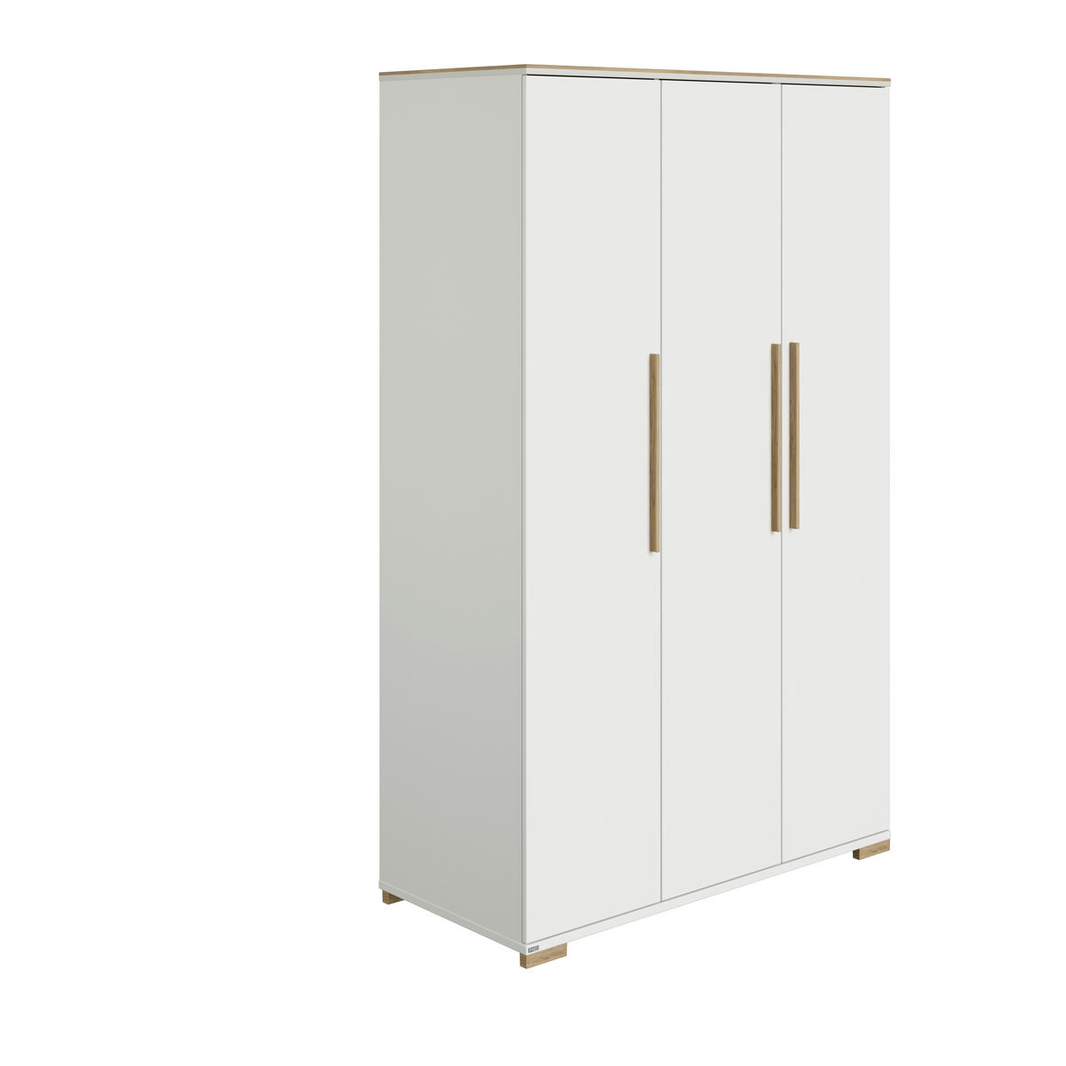 BABYKLEIDERSCHRANK Enie Weiß, Eichefarben  - Eichefarben/Weiß, Basics, Holz/Holzwerkstoff (123,50/200,40/55,60cm) - Paidi