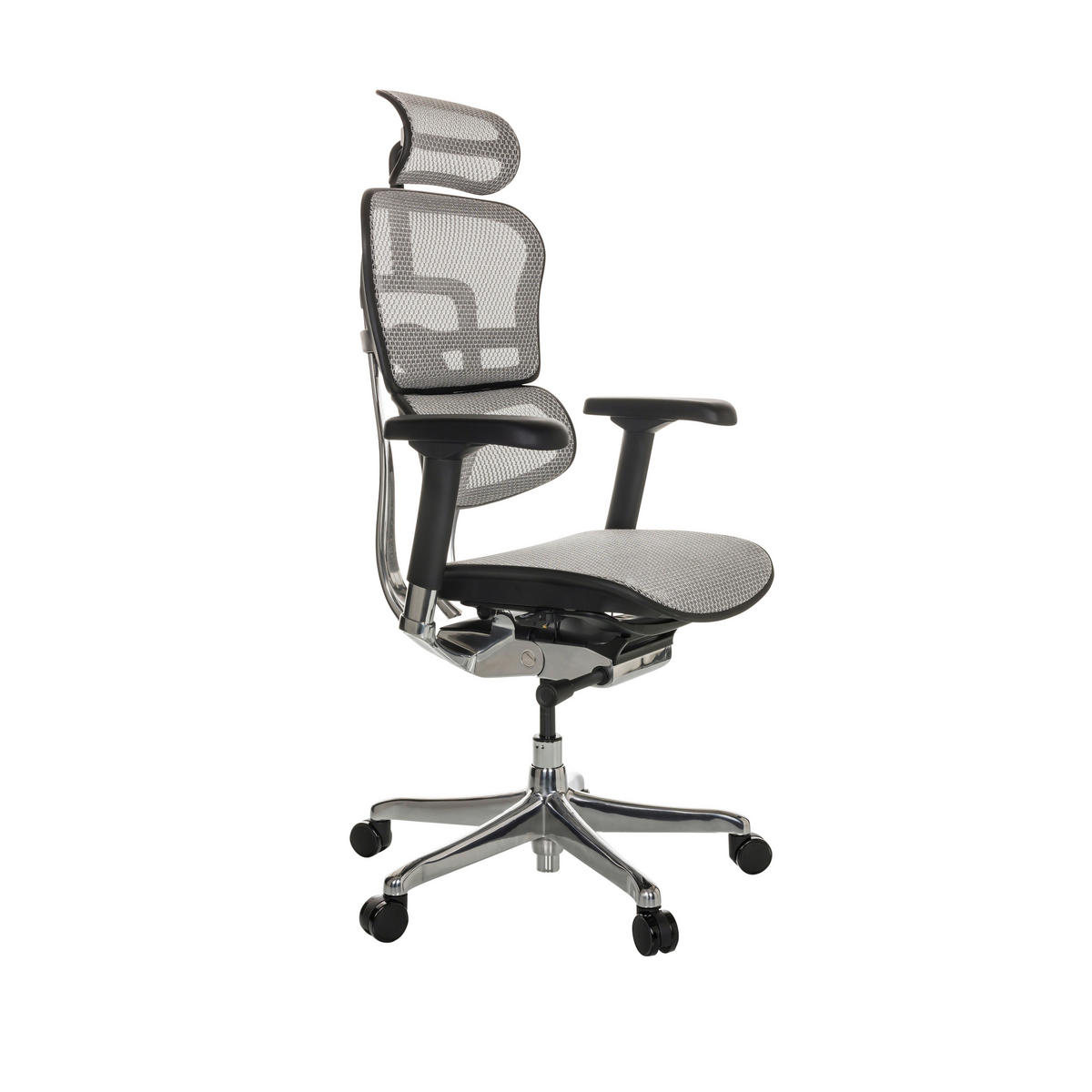 SNURRSTOL  i nät ljusgrå  - ljusgrå/silver, Basics, metall/textil (69/119-144/65cm) - MID.YOU