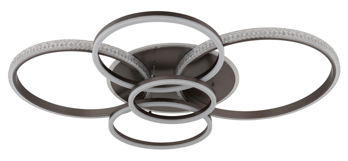 LED-DECKENLEUCHTE    110/88/11,5 cm  - Klar/Anthrazit, Design, Kunststoff/Metall (110/88/11,5cm) - Globo