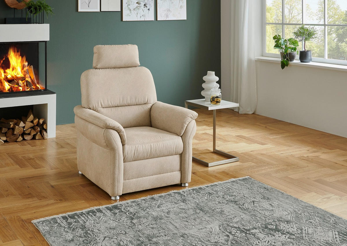 FOTEL - bézs, Konventionell, textil/fém (88/96/89cm) - Beldomo Comfort