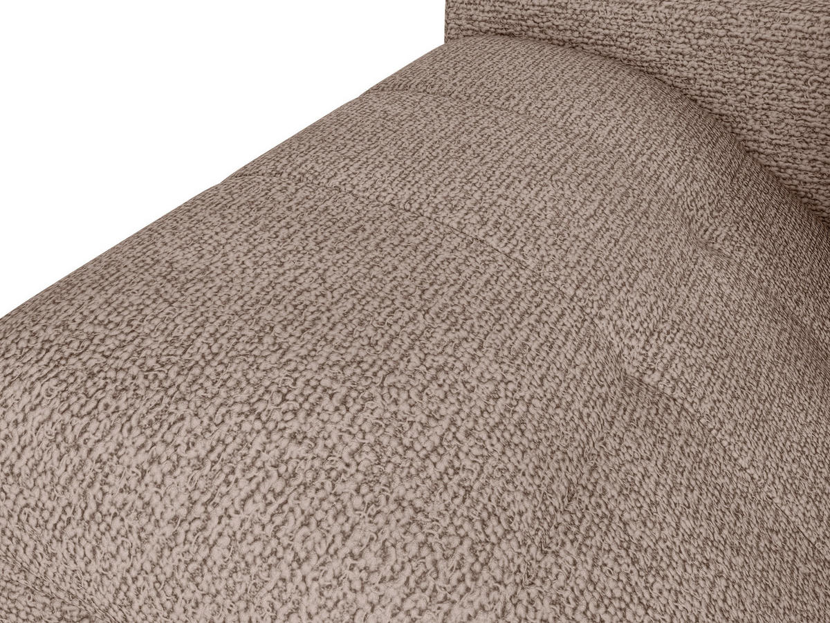 ECKSOFA Braun Struktur, Bouclé  - Schwarz/Braun, Design, Textil (177/276cm) - MID.YOU