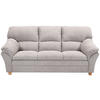 3-SITS SOFFA i flatväv ljusgrå  - ljusgrå/ekfärgad, Modern, trä/textil (213/100/92cm) - Welnova