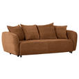 SCHLAFSOFA Flachgewebe Rostfarben  - Rostfarben/Schwarz, KONVENTIONELL, Kunststoff/Textil (250/74/108cm) - Carryhome