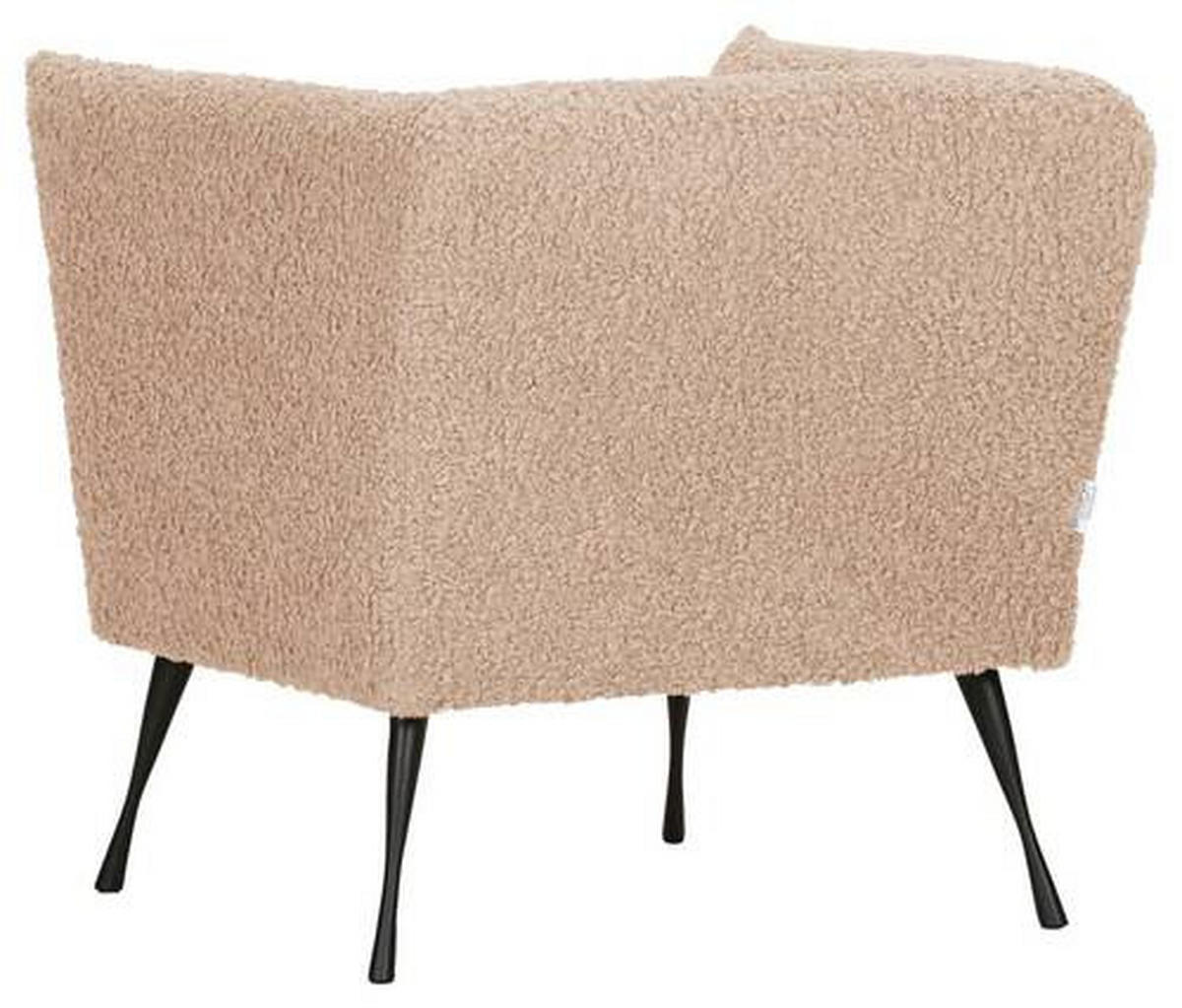 FÅTÖLJ i textil ljusbrun  - ljusbrun/svart, Design, metall/textil (76/73/76cm) - MID.YOU