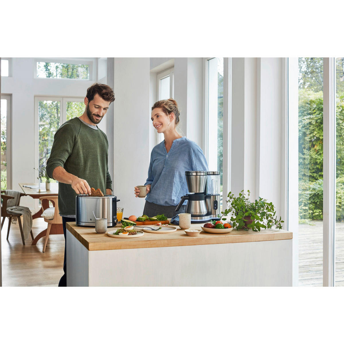 KENYÉRPIRÍTÓ - ezüst/fekete, Design, fém - WMF