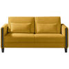 SCHLAFSOFA in Holz, Textil Schwarz, Currygelb  - Currygelb/Schwarz, Design, Holz/Textil (174/88/104cm) - Niels Andersson