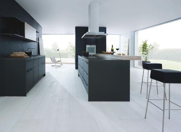 EINBAUKÜCHE   - Schwarz, Design, Holzwerkstoff - Next 125