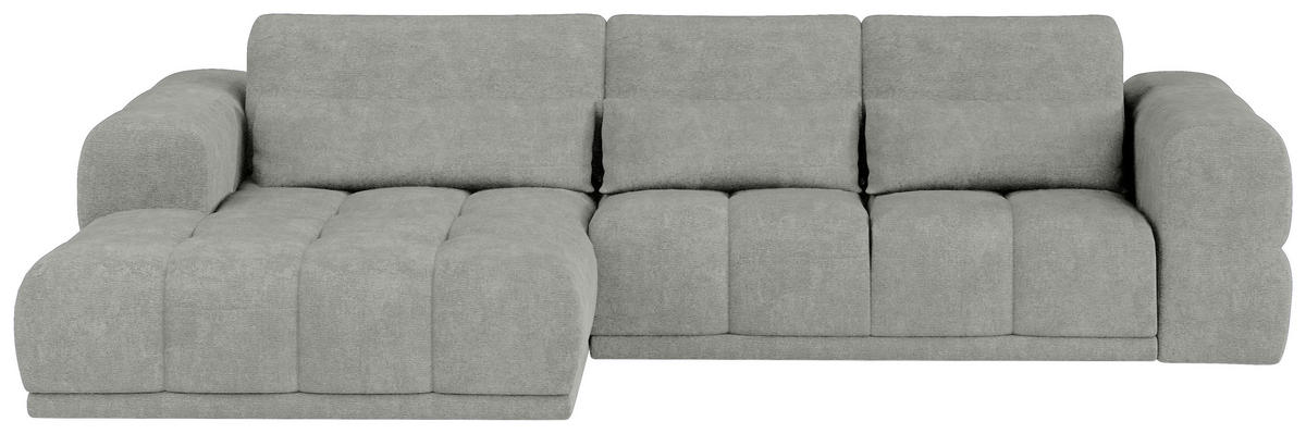 HÖRNSOFFA i chenille greige  - greige/svart, Klassisk, textil/plast (203/290cm) - MID.YOU