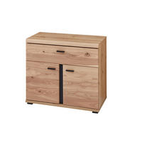 AKTENSCHRANK massiv Eschefarben, Eiche Artisan  - Eschefarben/Schwarz, MODERN, Holzwerkstoff (77/67/38cm) - MID.YOU