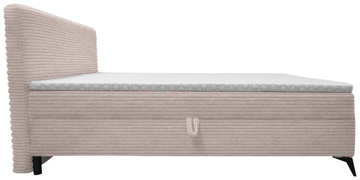 BOXBETT 180/200 cm  in Hellrosa  - Hellrosa/Schwarz, Design, Holz/Holzwerkstoff (180/200cm) - Xora