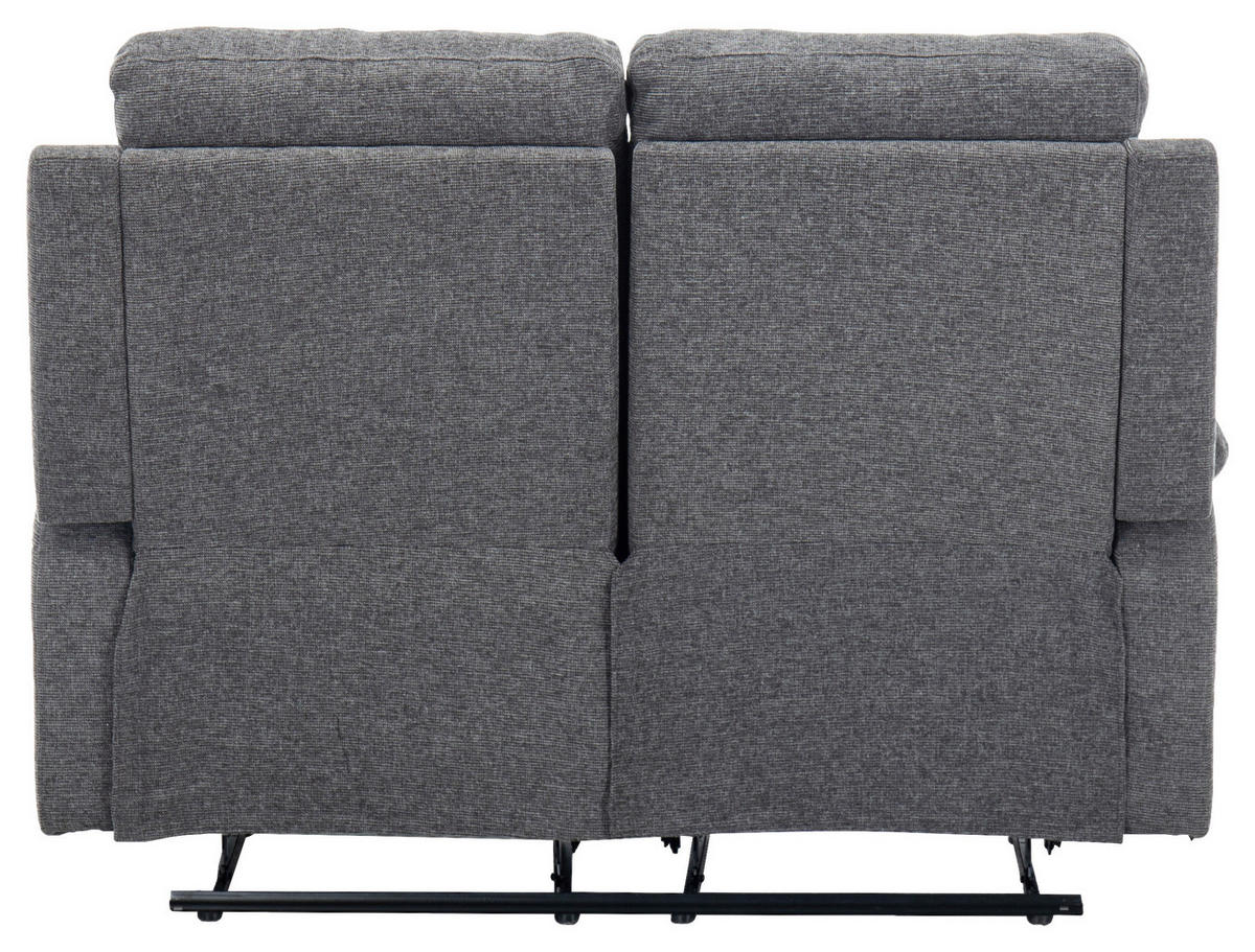 SITZGARNITUR VERONA Leinenoptik Dunkelgrau  - Dunkelgrau/Schwarz, Design, Kunststoff/Textil (84,5/133,5/100,5/92cm) - Livetastic